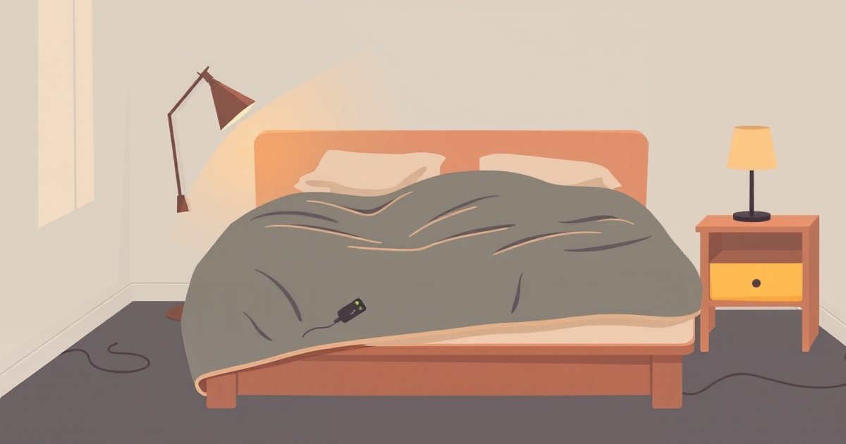 일러스트: 전기요 추천 TOP 5 — 안전하고 따뜻하게 고르는 법